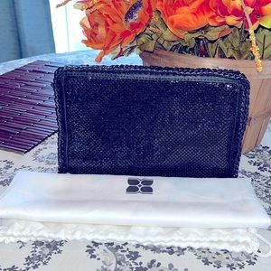 BCBGMAXAZRIA Whipstitch Chain Mesh Clutch